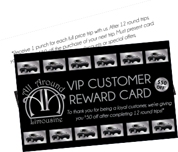 VIP customer reward card